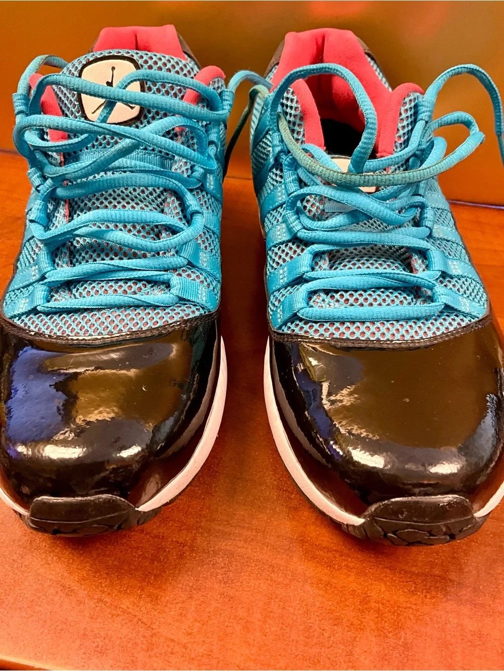 Jordan Youth Turquoise, Black & Pink Low-Top Sneakers